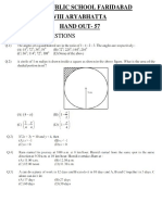 Delhi Public School Faridabad Viii Aryabhatta Hand Out-57: Topic: Mixed Questions