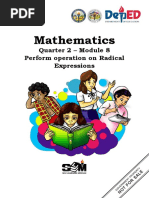 Mathematics: Quarter 2 - Module 8 Perform Operation On Radical Expressions