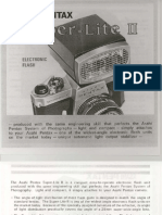 Pentax SuperLite II Flash - owner's manual