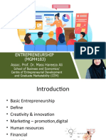 Entrepreneurship (MGM4183) : Assoc. Prof. Dr. Mass Hareeza Ali