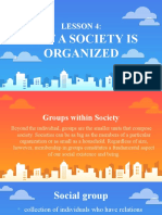 Lesson 4 - How a Society is Organized