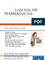 MASALAH DALAM PEMBERIAN ASI