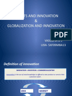 Profits and Innovation & Globalization and Innovation: BY: Vasudha B S USN-5XF09MBA13