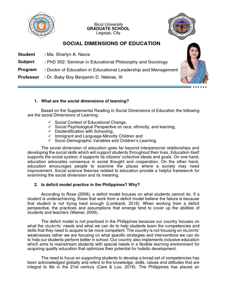 Education's Social Dimensions | PDF | Socioeconomic Status | Teachers