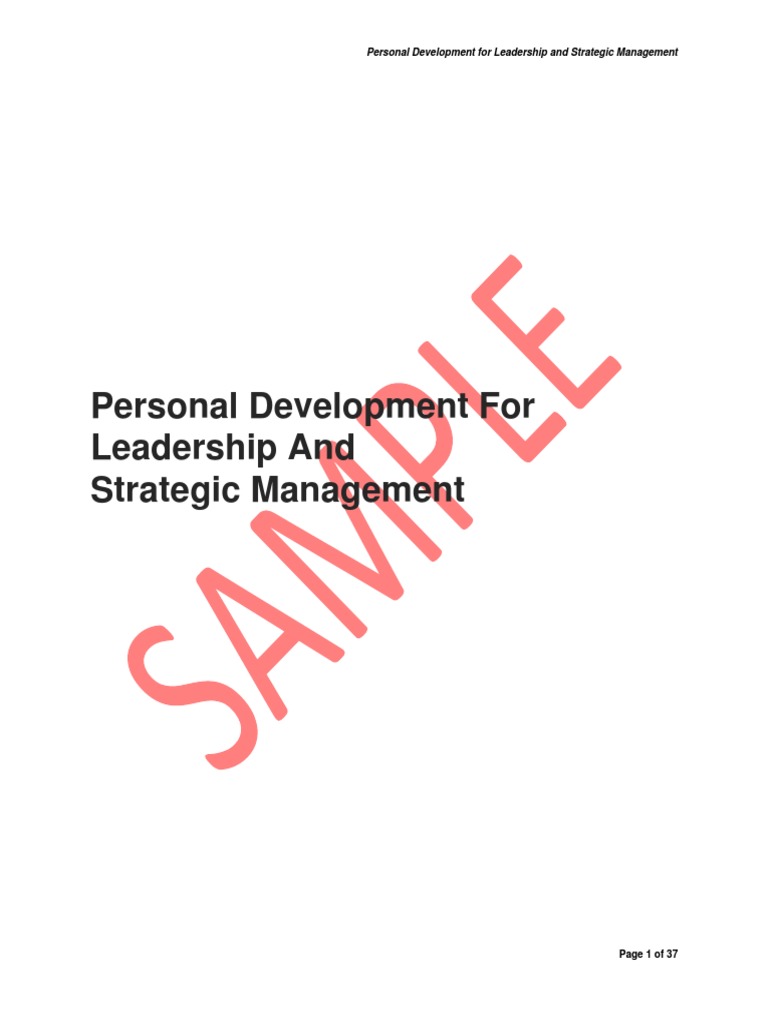 Leadership and Strategic Management Skills | PDF | Leadership ...