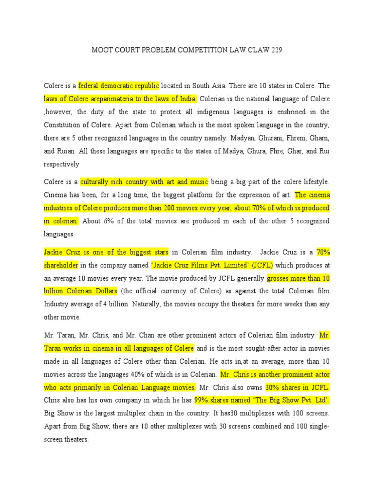 Competition Law in Colerian Cinema | PDF | Movie Theater | Public Sphere