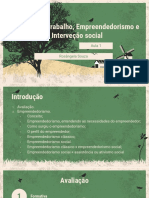 Aula 1 Mundo Do Trabalho, Empreendedorismo e Interveção Social Aula 1