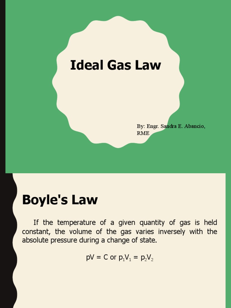 Ideal gas law pdf gases heat