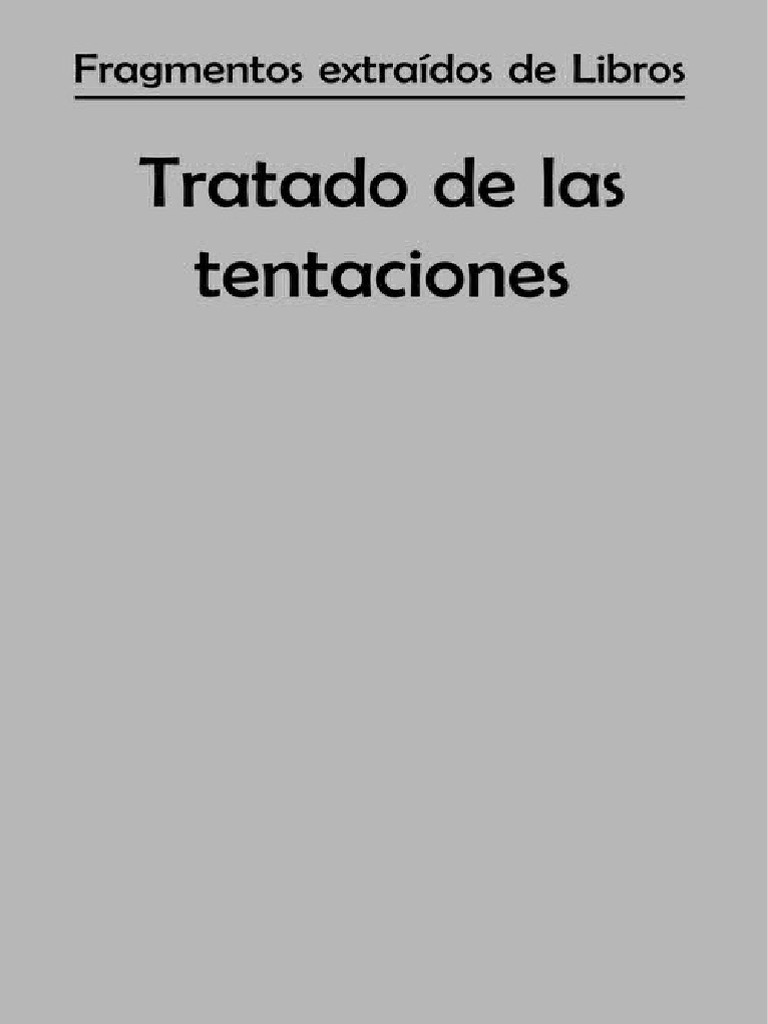 Tratado De Las Tentaciones Pdf