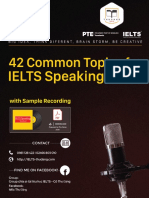 42 Common Topics For IELTS Speaking Part 1