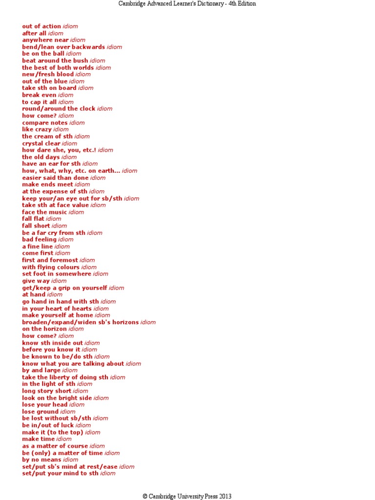 c1 Idioms | PDF