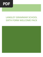 Langley Grammar School Sixth Form Welcome Pack