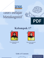 Teori Belajar Metakognitif - Kelompok 17