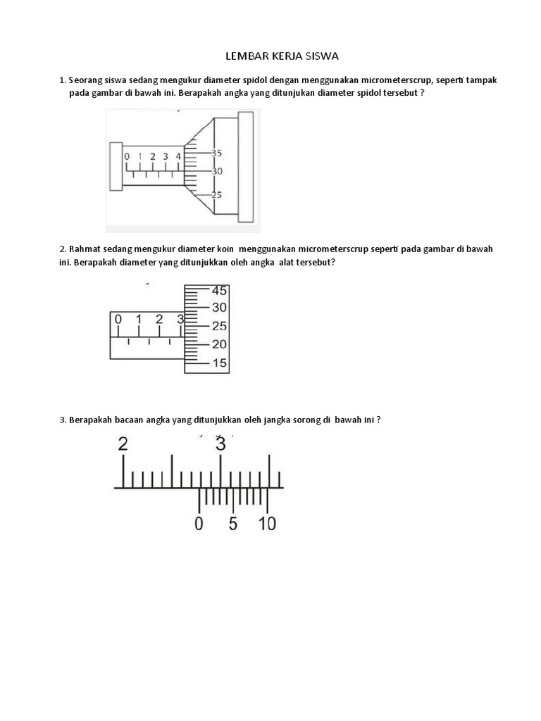 Soal Gambar Jangka Sorong | PDF