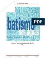 Apostila Sobre o Batismo Nas Aguas - Volume 1