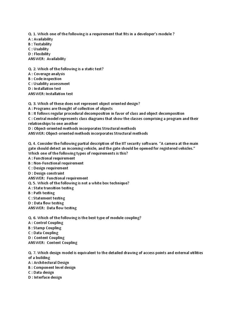 Project Management SAMPLE MCQ | PDF | Software Testing | Agile Software ...