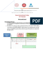 Zemas International College ICT Material: Microsoft Excel