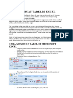 Cara Membuat Tabel Di Excel