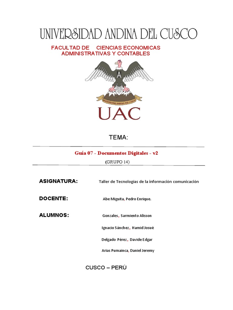 Facultad de Ciencias Economicas Administrativas y Contables | PDF ...