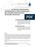 Cláusula de Abertura Dos Direitos Fundamentais e Status Hierárquico Dos Tratados Internacionais de Direitos Humanos