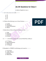 About India GK Questions For Class 4