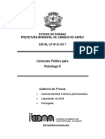 Concurso Psicólogo II Cândido de Abreu PR