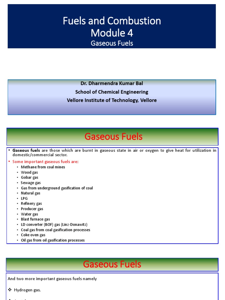 Module 4 Gaseous Fuels PDF Gasification Liquefied Petroleum Gas