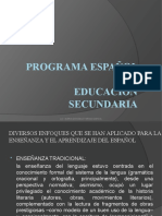 Estracto Del Programa de Español 2006 Educación Secundaria