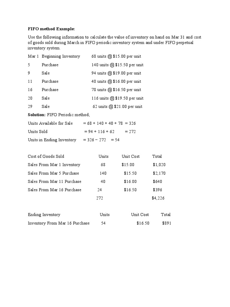 FIFO and WAC Inventory Calculation Guide | PDF