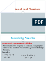 Properties of Real Numbers