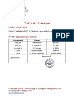 Certificate of Analysis: Product Name/Grade