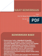 Syarat Kemurnian