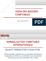 Bilan de La Normalisation Comptable Internationale - 28 Mai 2013