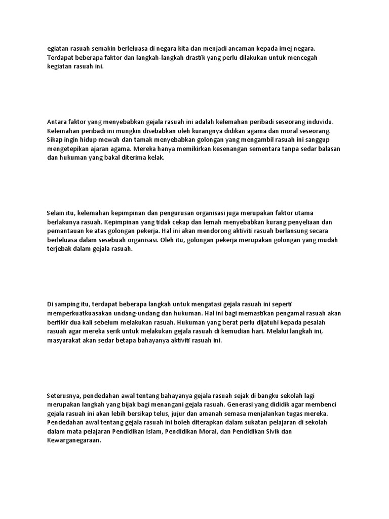 Karangan Rasuah | PDF