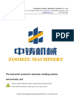 The Instruction Manual For Automatic Molding Machine and Warranty Card