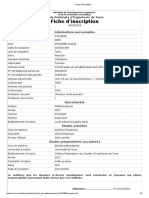 Fiche D'inscription