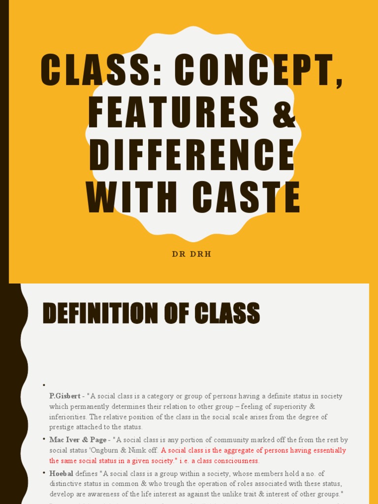 Class and Caste: Key Differences Explained | PDF | Caste | Social ...