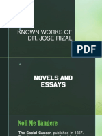 Rizal's Works - Novel and Essays