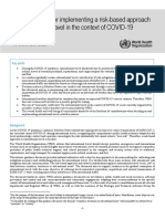 Considerations For Implementing A Risk-Based Approach To International Travel in The Context of COVID-19