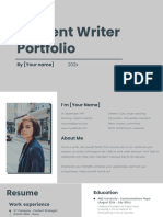Content Writer Portfolio Template