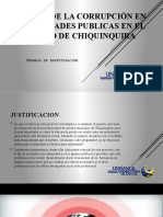 Efectos de La Corrupción en Las Entidades Publicas en El Municipio de Chiquinquira