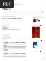 Hold Time Study For Cleaned FBD Bags