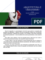 ARQUITTETURA E URBANISMO