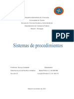 Informe de Sistemas y Procedimientos