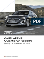 Audi Group Quarterly Report: January 1 To September 30, 2020