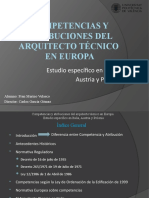 Competencias y atribuciones del arquitecto técnico en Europa