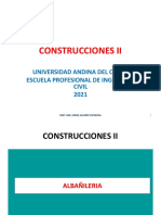 Construcciones Ii: Universidad Andina Del Cusco Escuela Profesional de Ingenieria Civil 2021
