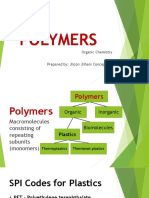 Polymers: Organic Chemistry Prepared By: Jilcon Jilhani Concepcion