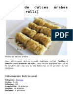 Receta dulces árabes baklava