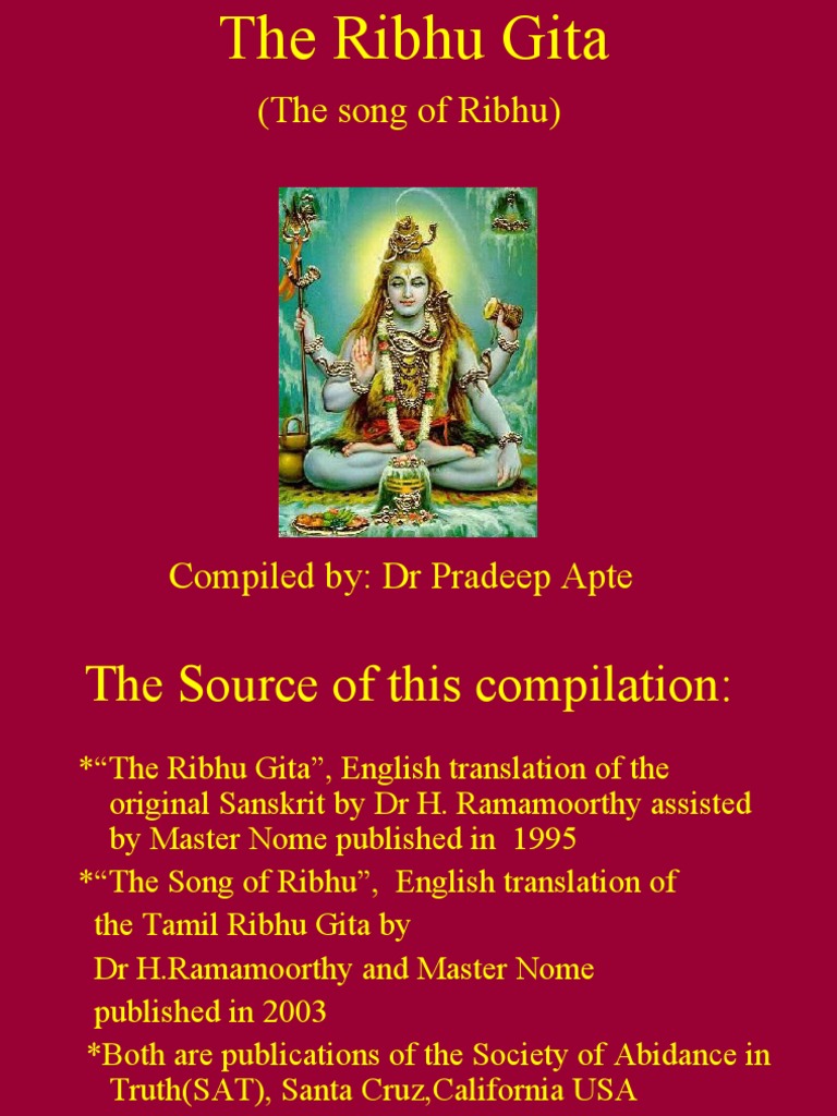 The Ribhu Gita | PDF | Religion & Spirituality